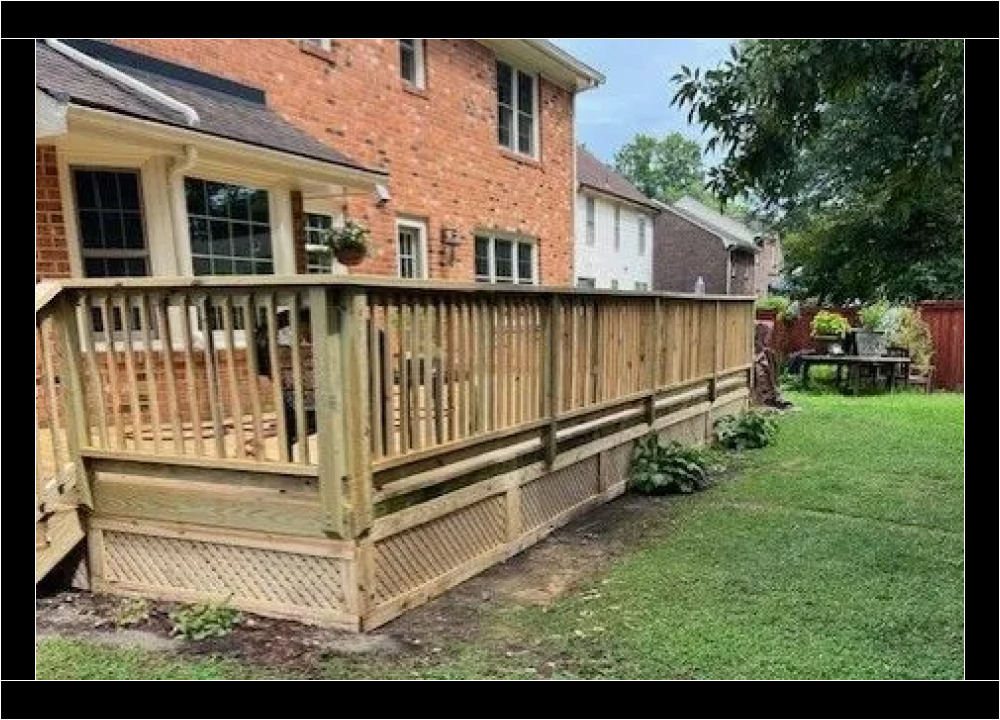 Wooden accessibility ramp residential installation